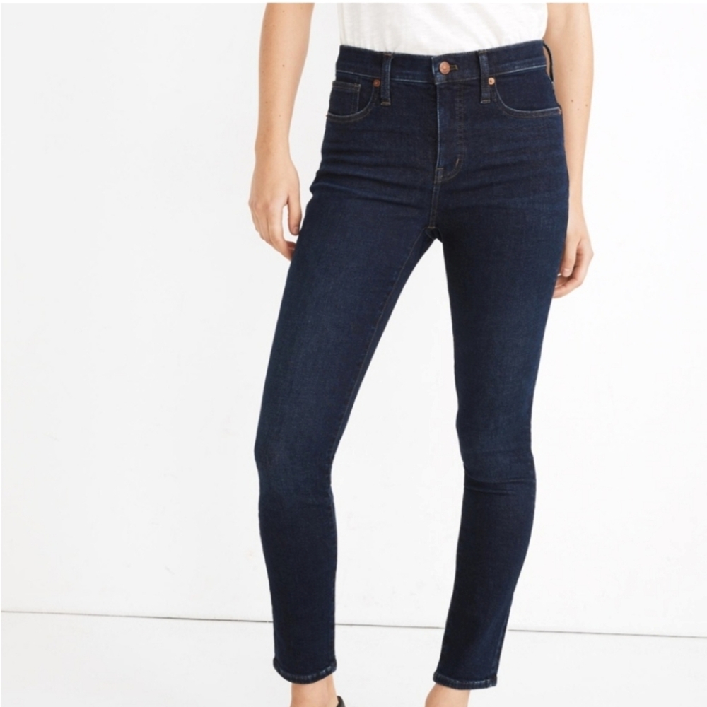 Madewell Blue Dark Wash Mid-Rise Skinny Jeans Size 27